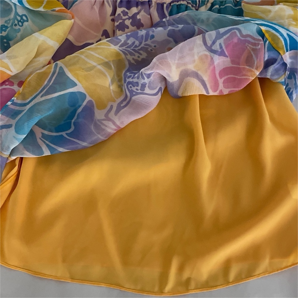 Ramy Brook Addison Blouse Women's Size XS Multicolour Floral Silk Off Shoulder - Picture 9 of 14